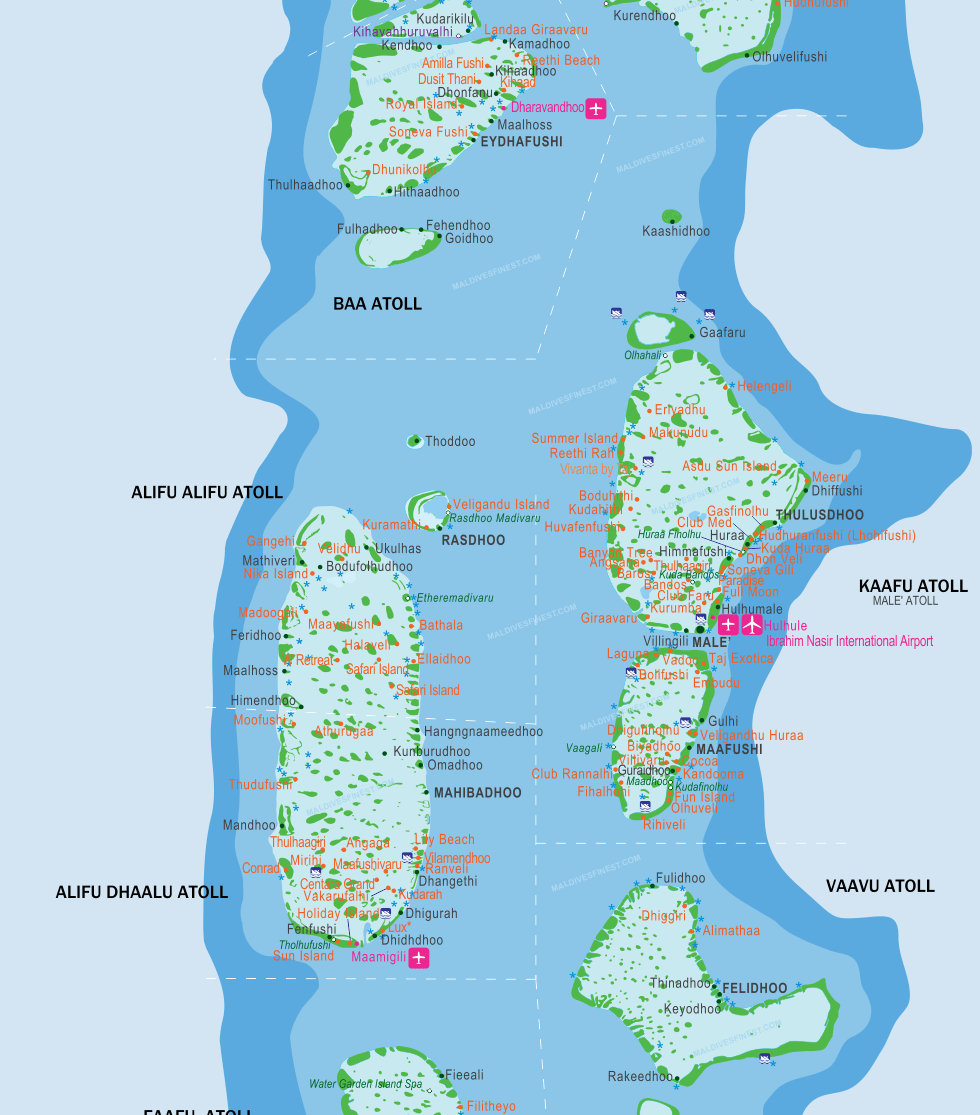 Bản đồ đảo maldives