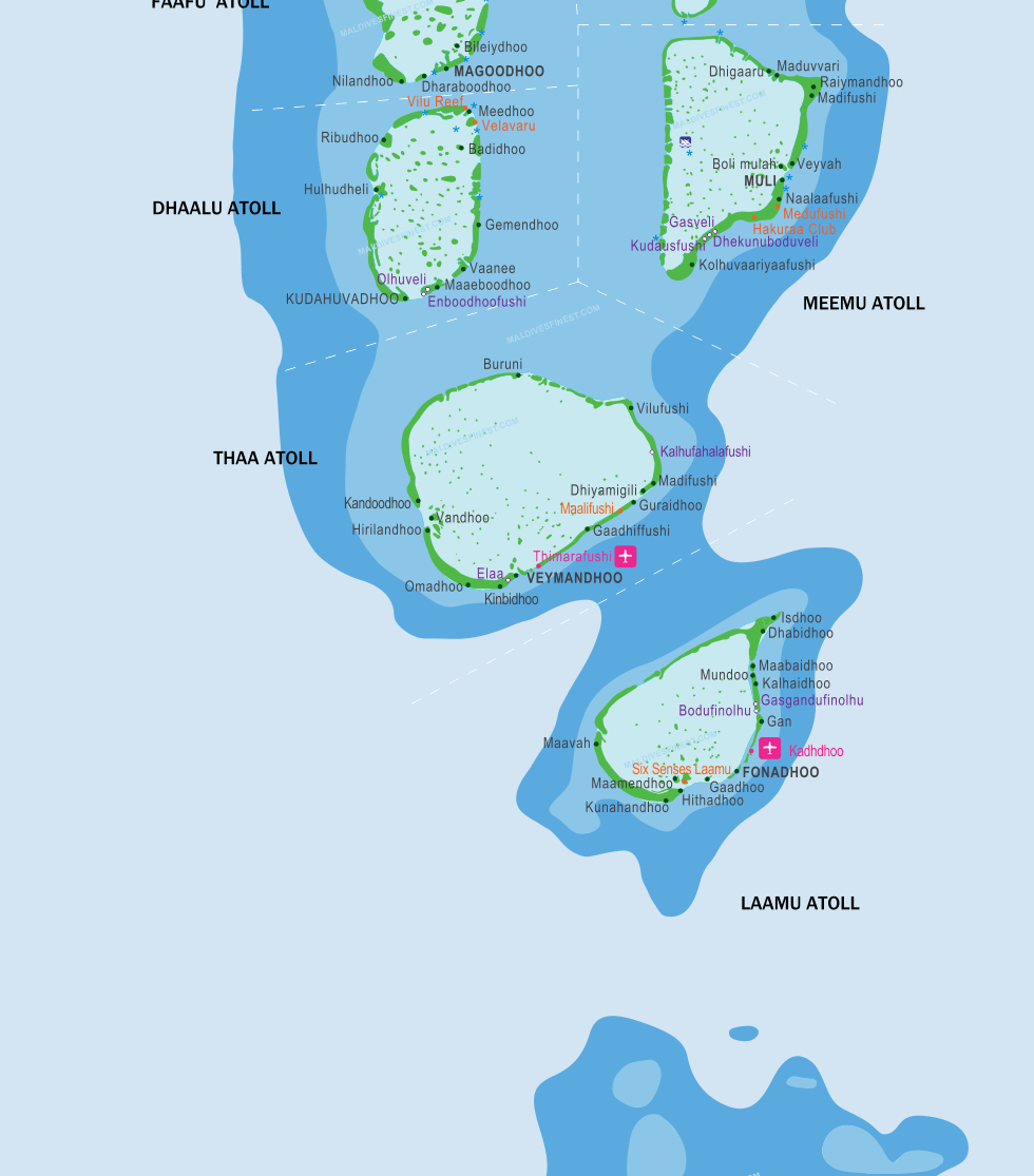 Bản đồ vị trí maldives