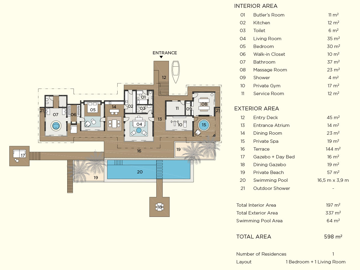 romantic pool residence floor plan map