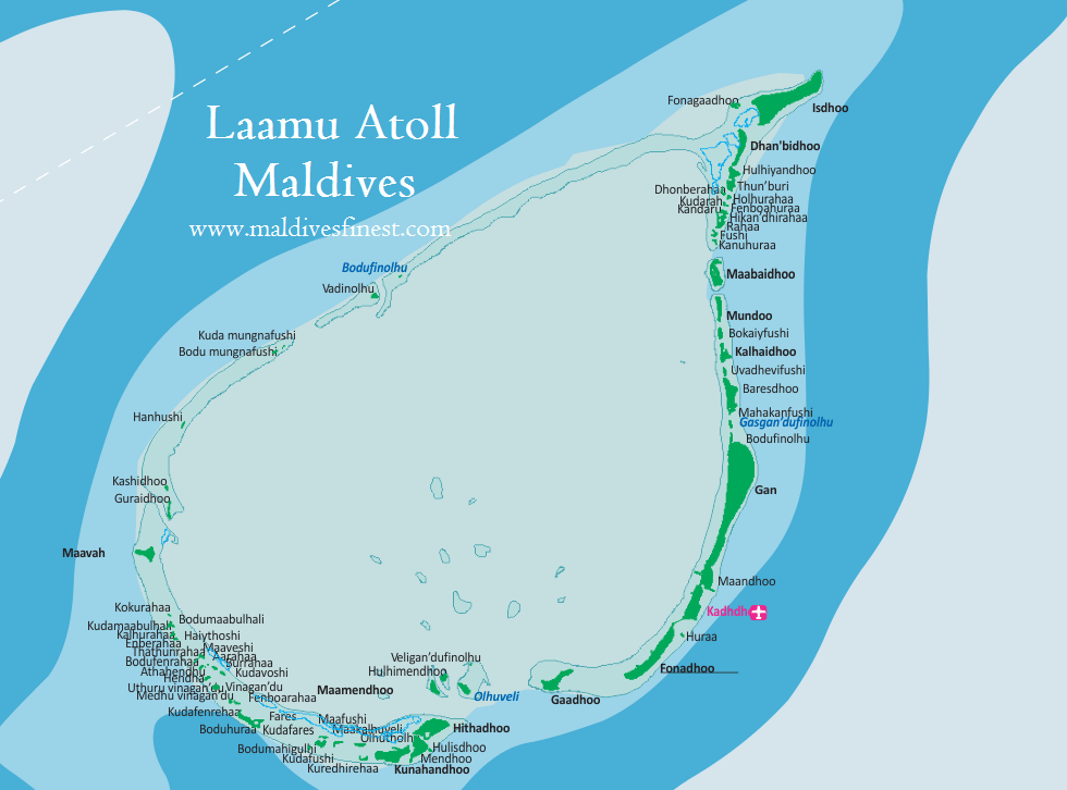 maldives map with resorts, airports and local islands 2019