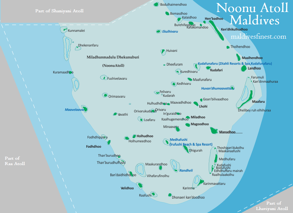 maldives map with resorts, airports and local islands 2019