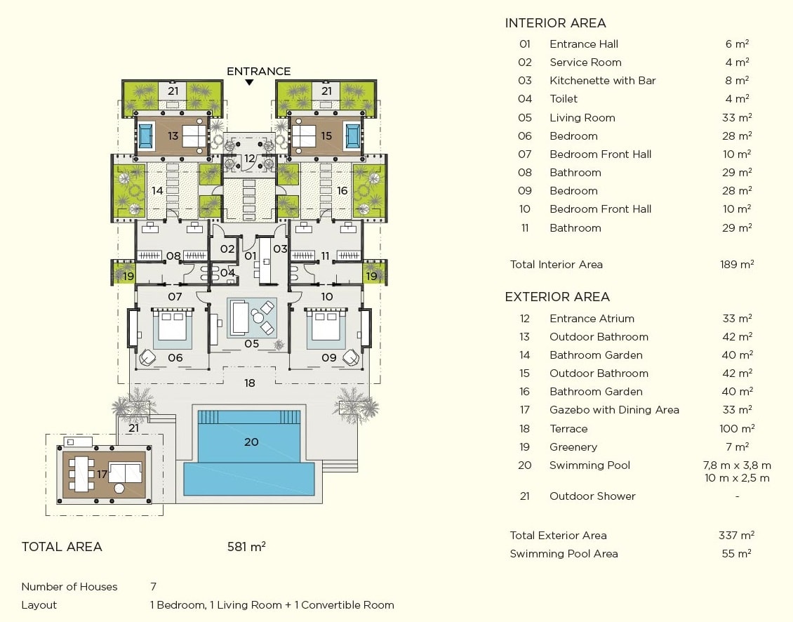 beach pool house floor plan map